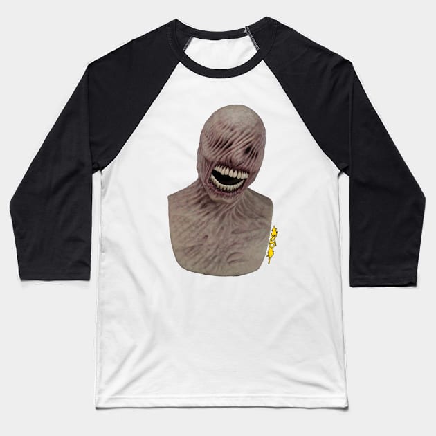 Boogeyman Pale with Blunt Teeth Baseball T-Shirt by CFXMasks